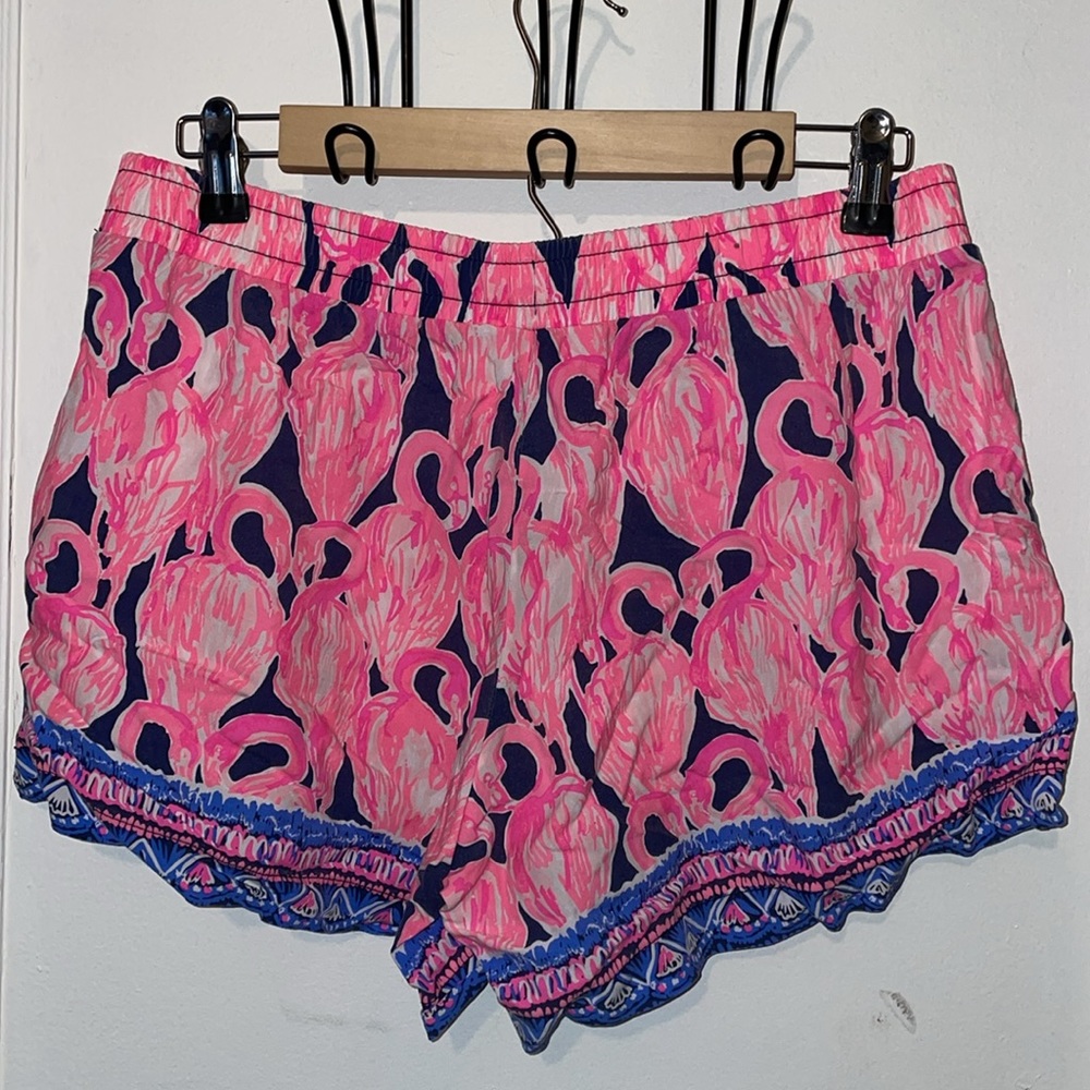 Lilly Pulitzer Katia shorts in flamingo High Tide Navy with pockets - Picture 5 of 9